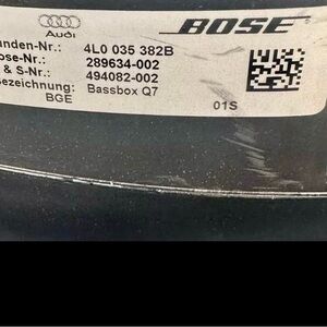07-09 Audi Q7 4L Rear Bose Subwoofer Sub Woofer Sound Speaker 4L0035382B OEM